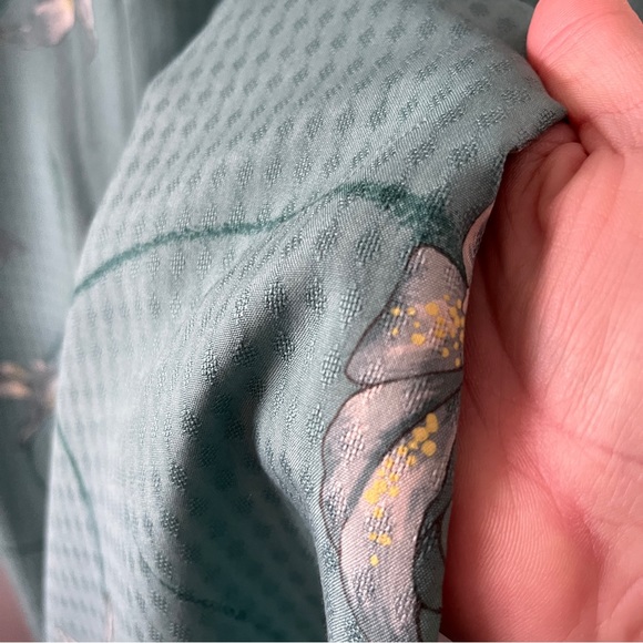 Tommy Bahama blue floral print silk maxi dress size 10 - Picture 4 of 5